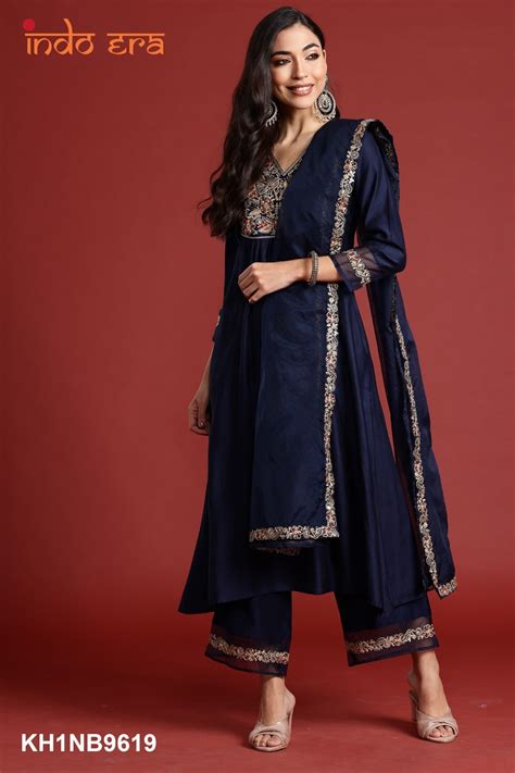 Indo Era 2496 Embroidery Kurti Bottom With Dupatta