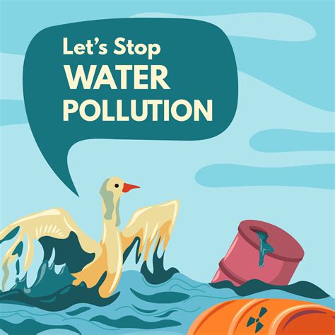 Lets stop water pollution, save oceans and seas 17519846 Vector Art at Vecteezy