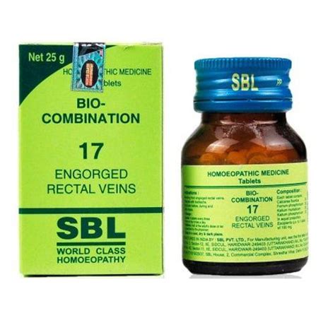SBL Bio-combination (BC17) Tablets for Engorged Rectal Veins (Piles ...