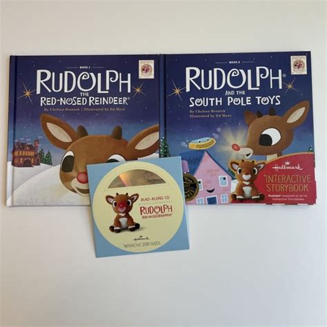 Hallmark Interactive Story Buddy Rudolph Red Nose Reindeer Christmas Bk ...