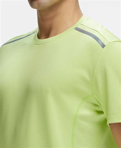 Buy Recycled Microfiber Elastane Stretch Half Sleeve Round Neck T-Shirt ...