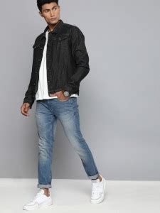 HARVARD Full Sleeve Solid Men Denim Jacket - Buy HARVARD Full Sleeve ...
