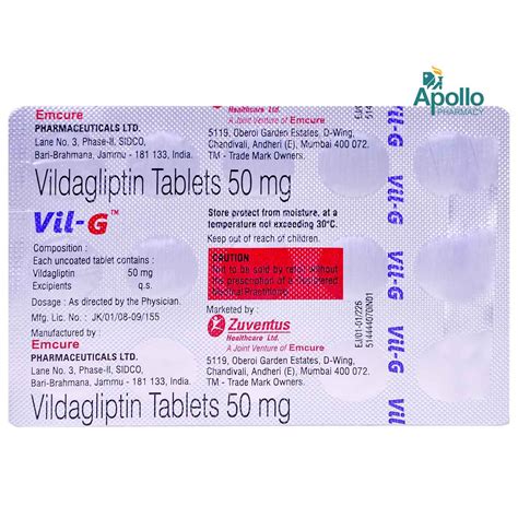 Vil G 50 Tablet 15's Price, Uses, Side Effects, Composition - Apollo ...