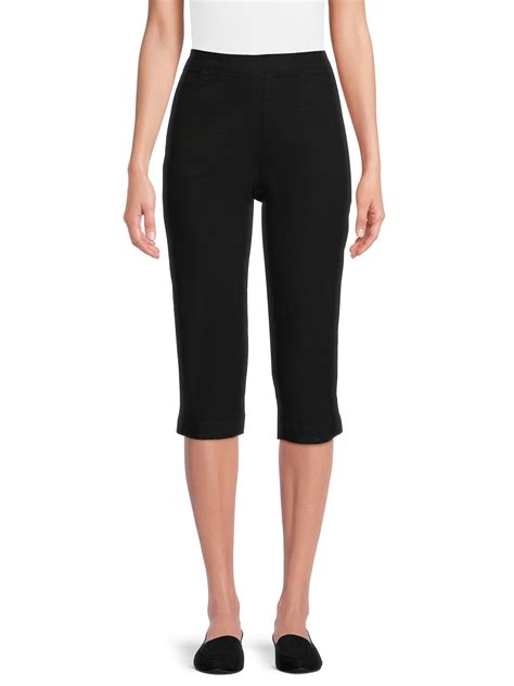 Real Size Women's 19" Pull On 2 Pocket Stretch Capri - Walmart.com