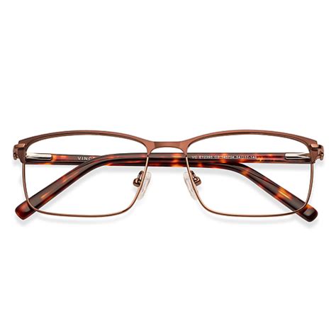 Buy Matte Brown Tortoise Brown Full Rim Rectangle Vincent Chase SLEEK ...
