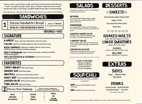 Printable Potbelly Menu - Printable Templates