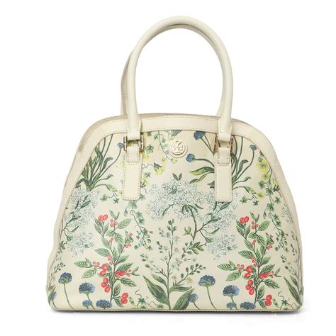 Shop Pre-Owned Authentic Tory Borch Floral Botanical Satchel One Size ...