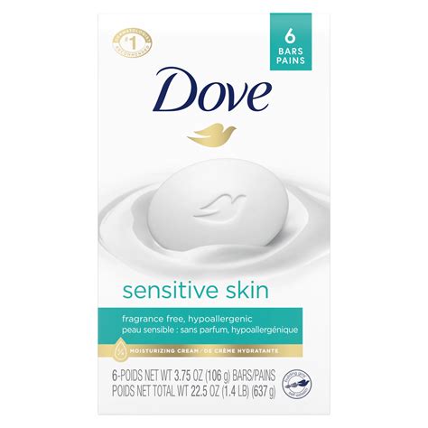 Dove Sensitive Skin Beauty Bar 6 pk - Shop Hand & bar soap at H-E-B