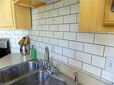 faux glass tile backsplash painted subway tile backsplash remodelaholic faux glass tile backsplash painted subway tile backsplash remodelaholic