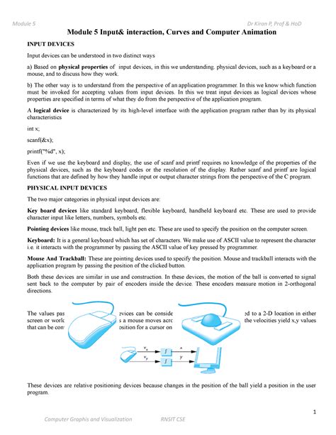 Module 5 Input and Interaction - Module 5 Input& interaction, Curves ...