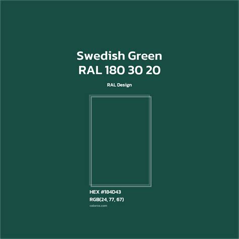 About RAL 180 30 20 - Swedish Green Color - Color codes | matching ...
