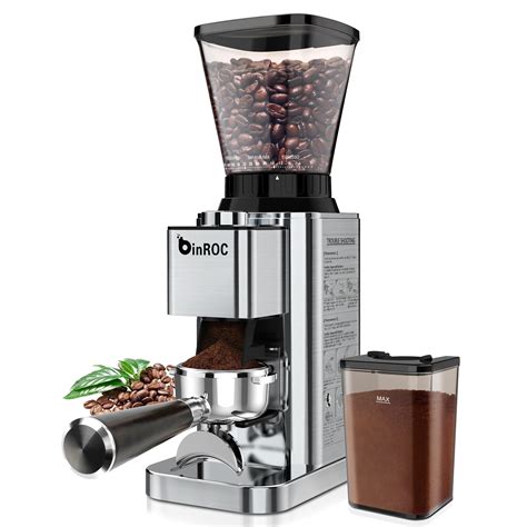 BinROC Conical Burr Coffee Grinder Electric, Espresso Coffee Bean ...