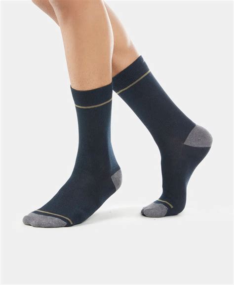 Buy Compact Cotton Crew Length Socks with StayFresh Treatment - Black ...