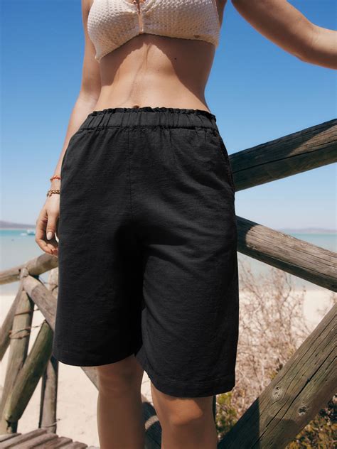 Buy Black Cotton Bermuda Shorts from the Next UK online shop