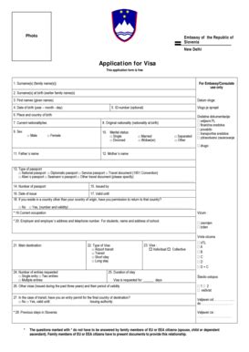 Photo Embassy Of The Republic Of Slovenia New Delhi Application For ...