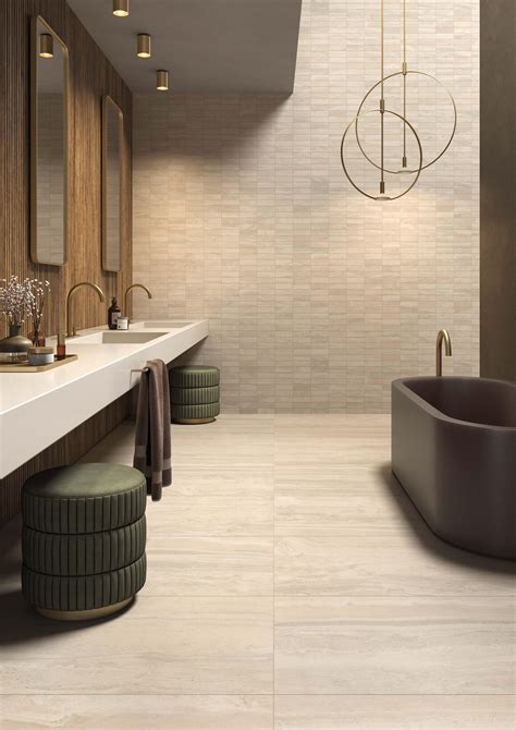 Napoli Sand Porcelain Stacked Mosaic | Beige tile bathroom, Bathrooms ...