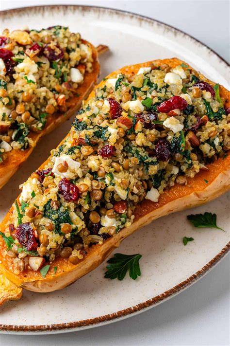 Stuffed Butternut Squash (Cozy Main or Side) - Cooking With Ayeh