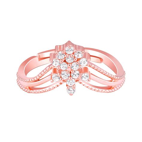 GIVA 925 Silver Rose Gold Fleur-De-lis Ring, Adjustable | Gifts for ...