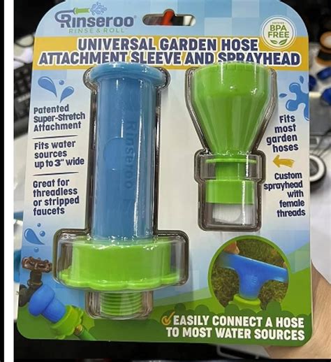 Buy Rinseroo: Universal Garden Hose Attachment Sleeve and Sprayhead ...