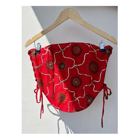 Kaleidoscope red corset – Kaveri Collective