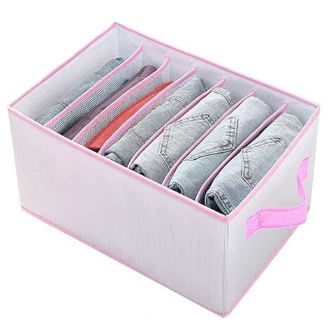 House of Quirk Jeans Storage Boxs, Wardrobe Clothes Organizer, 7 Grids ...