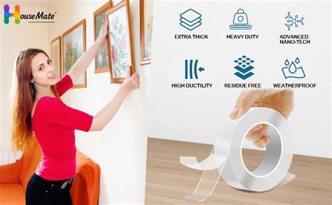HouseMate. Double Sided Nano Tape 3 Meter – Heavy Duty Strong Adhesive ...