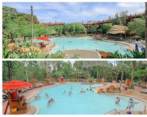 The Uzima Springs Pool vs the Samawati Springs Pool at Disney's Animal ...