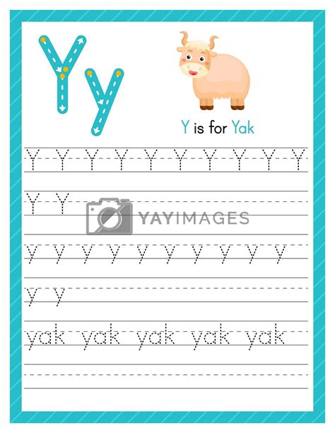 Trace letter Y uppercase and lowercase. Alphabet tracing practice ...