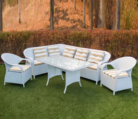 Outdoor Furniture Set White at Maddison Loch blog