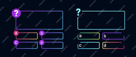Question frame for quiz game in colorful style with gradient | Premium ...