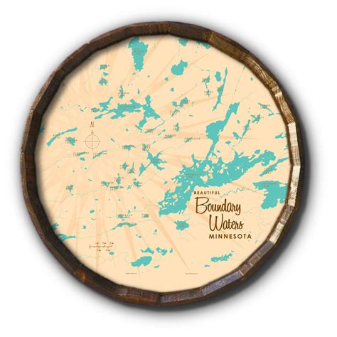 Boundary Waters Minnesota, Barrel End Map Art – Lakebound®
