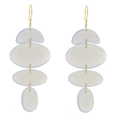 Small Totem II Chalcedony Earrings by TENTHOUSANDTHINGS - NEWTWIST