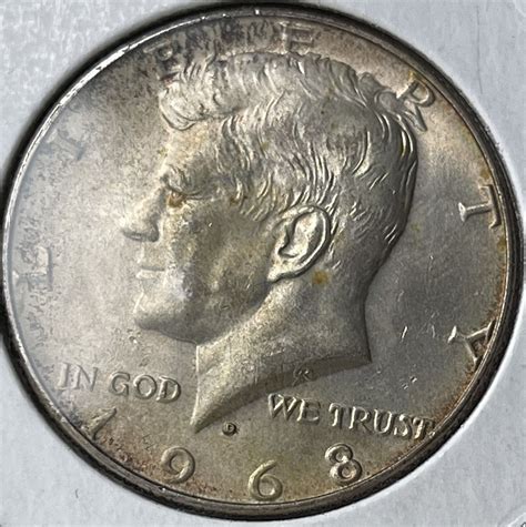 1968-D Kennedy Half Dollar ~ High Grade About Uncirculated 40% Silver ...