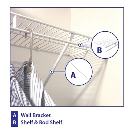 Project Source 16-in White TrackSmart Wire Closet Shelving Fixed Mount ...