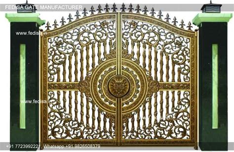 Boundary Wall Design With Gate Iron Pipe Gate Design Front Gate Grill ...