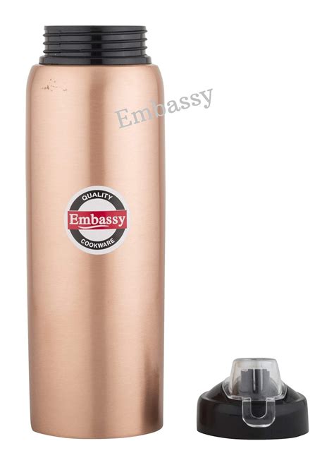 Embassy Premium Copper Water Bottle, Sipper, 1000 ml, Pack of 2 - Leak ...