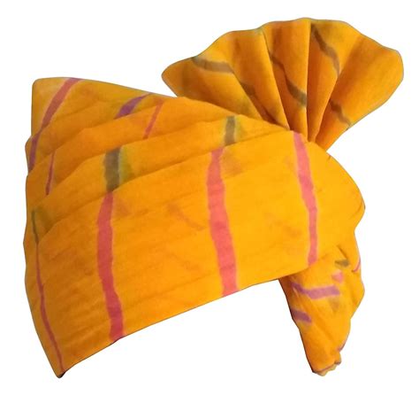 Rajasthani lehriya Cotton Fabric Multicolor Jodhpur Bandhani Pagri Safa ...