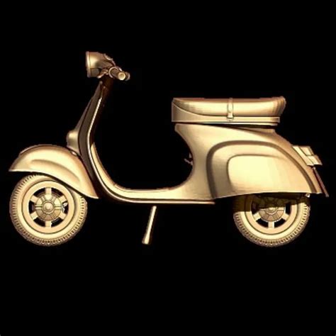 Vintage Scooter 3D Model STL & 3DM - Detailed Pendant Design