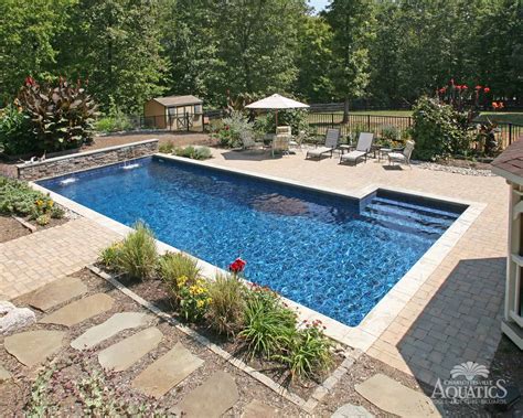 L Shaped Inground Swimming Pool Lynchburg Vinyl Liner Pools | Campbell