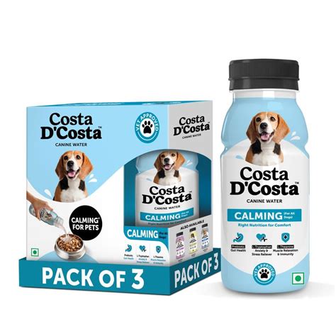 Costa D'Costa Calming Liquid for Dogs (Pack of 250ml x 3), Add to Dog ...