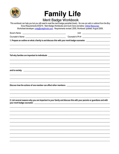 Communication Merit Badge Worksheet - Worksheets Library