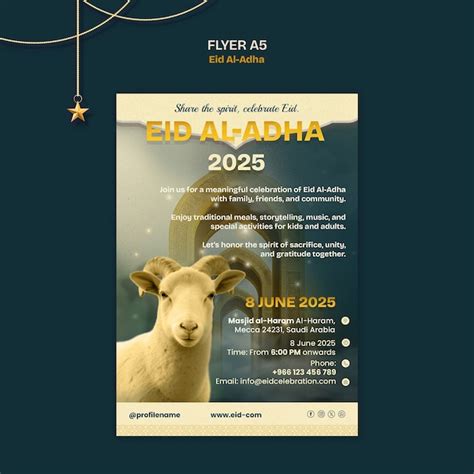 Eid al-adha celebration flyer | Premium PSD
