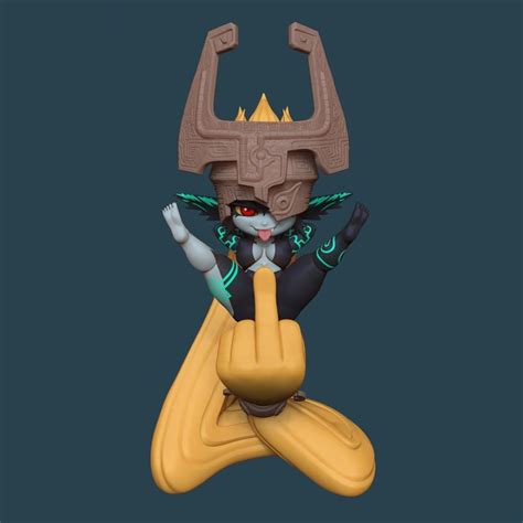 3D Printed Statue of Midna Fanart Full Resin Hand Painted. - Etsy
