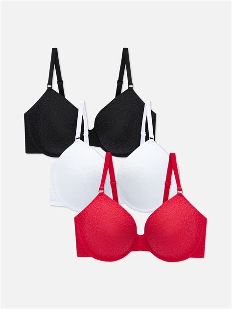 Womens Black 3pk Lace T-Shirt Bras | Primark