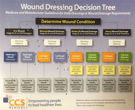 Wound Care Dressings Poster: Types of Health Care