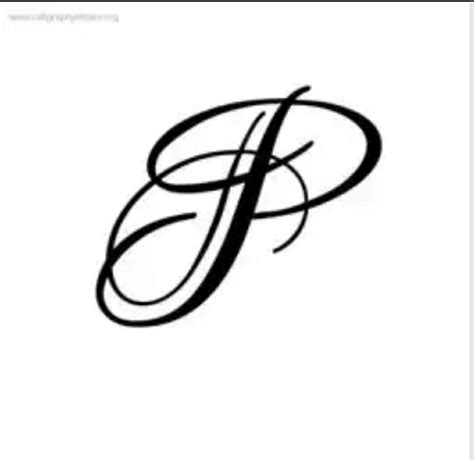 Stylish Letter P Tattoo