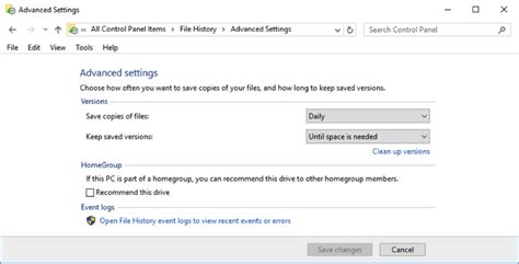 Image result for File History Set Up