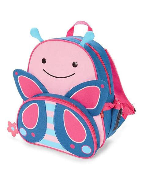 Skip Hop Zoo Little Kid Bagpack-Butterfly-With Mesh Bottle Pocket & Ad ...