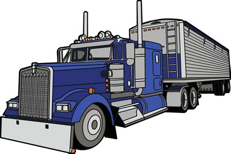 Semi Truck Trailer Clip Art