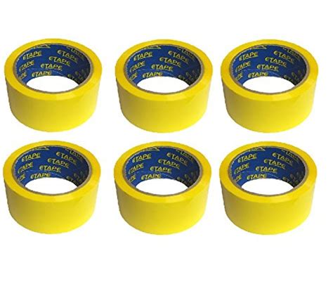WONDER Cello Tape (Yellow, 2 Inch/48 mm x 65 Meter) - Pack of 6 ...